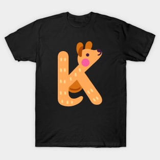 Letter K animal alphabet back to school T-Shirt